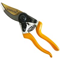 GRÜNTEK Tijera de Podar Profesional Cortarramas y Cortasetos Z-25 FORJADAS en Teflon 215 mm.